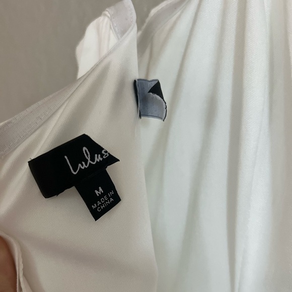 NWOT Beloved Bliss Ivory Strapless Slim Leg Bow Jumpsuit - Picture 6 of 7